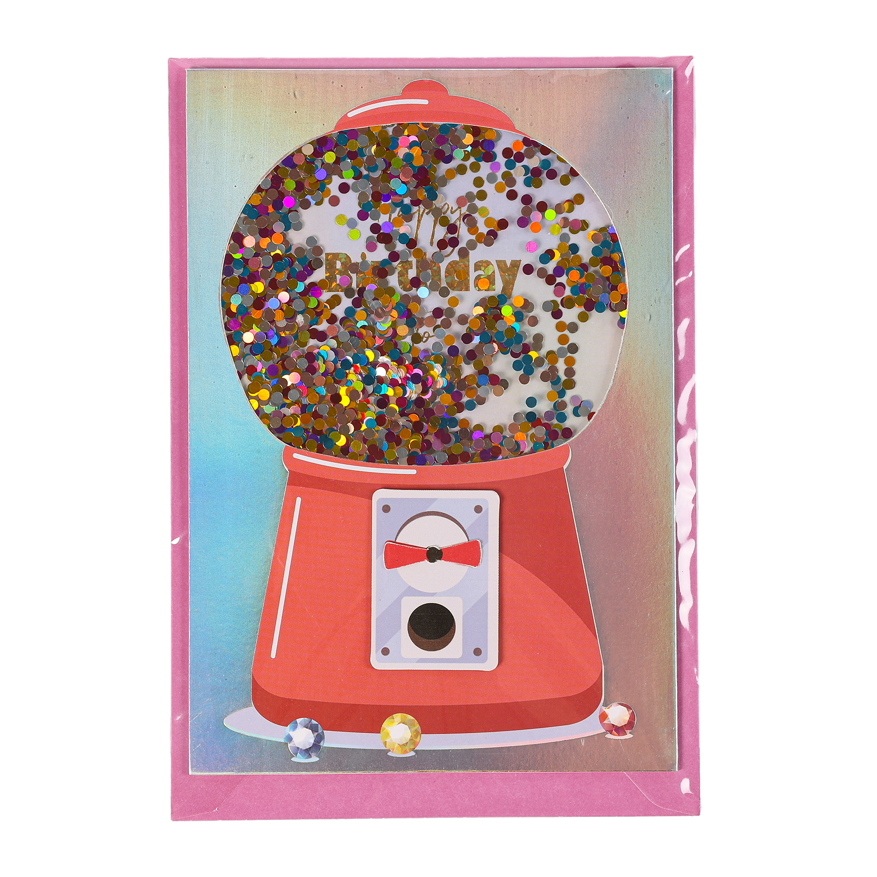 Game bubble machine birthday card BA012